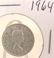 1964 Elizabeth II Canadian Silver Dime