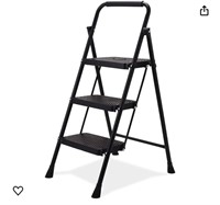 BOWEITI 3 Step Ladder, Portable Folding Step