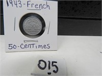 1943  French  50 Centimes  f