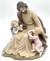 Porcelain Figurine of Jesus w/ Children