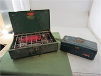 Western Auto Tackle Box, Coleman 2 Burner Stove