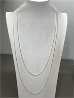 NEW STERLING SILVER VALENTINO MIRROR CHAIN -ITALY