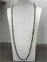 NEW GREEN AVENTURINE/BLACK SPINEL NECKLACE