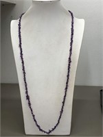 NEW AFRICAN AMETHYST/THAI BLACK SPINEL NECKLACE