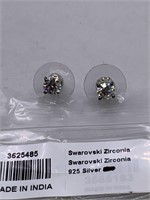 NEW STERLING SILVER SWAROVSKI CRYSTAL EARRINGS