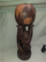 African Ghana Wood Carving - 13"