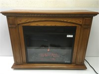 Very Nice Oak Electric Fireplace Heater