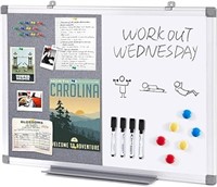 (N) Swansea Magnetic Whiteboard 2 in 1 Frabic Pin