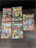 Omega, Eternals & In Humans Comic Book Lot