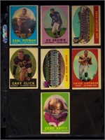 (7) 1958 Topps NFL Cards