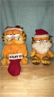 2.  Pcs. Garfield Xmas dolls