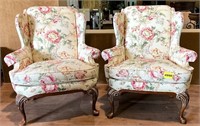 Chairs, High Back, Floral Design
