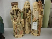 Three Chinese wise men figures.