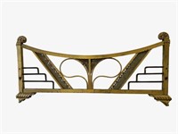 Very Ornate Art Deco Brass Footboard