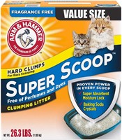 26.3lbs Arm and Hammer Super Scoop Clumping Litter