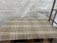 Cottonwood Hand Woven Plaid Wool/Cotton Rug 56"