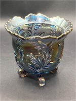 Imperial Glass Iridescent Amethyst Footed Bowl