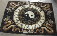Chinese Styled Yin Yang Dragon Carpet 48" x 64"