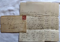 10 Page 1910 Letter & Envelope Crockett TX - GOOD!