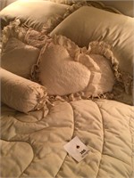 Queen Size bedding set cream colored