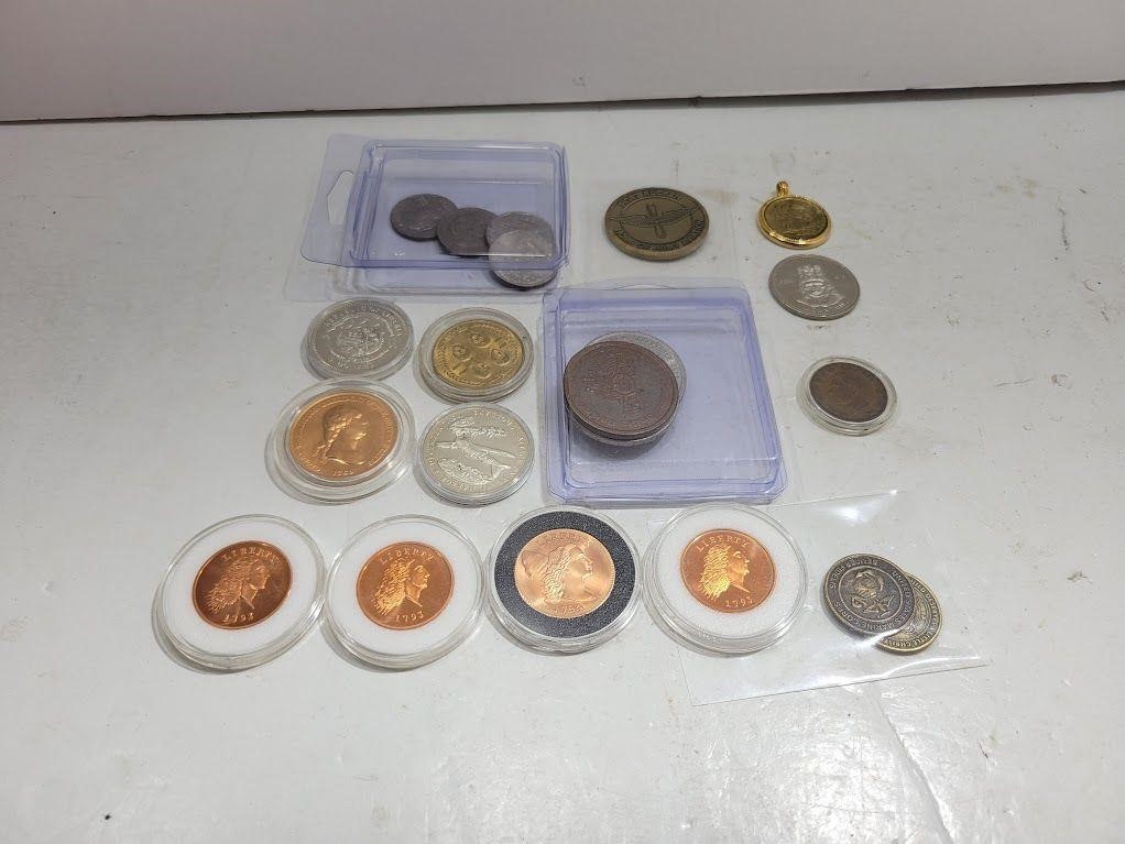 Assorted Coins & Tokens Lot