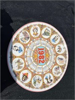 1982 Wild West Porcelain Calendar Plate