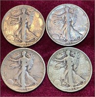 Silver Liberty Standing Half Dollar Coins
