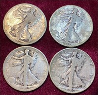 Silver Liberty Standing Half Dollar Coins