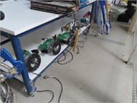 Blue Steel Fabricated Work Bench/Trolley