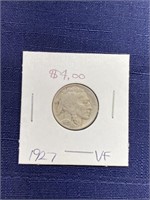 1927 Buffalo nickel coin