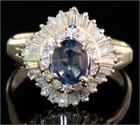 Platinum 1.26 ct Natural Sapphire & Diamond Ring