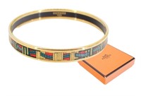 Hermes Enamel Bangle Bracelet