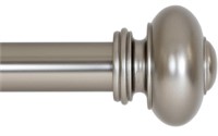 IVILON DRAPERY ROD SET SATIN NICKEL FINISH