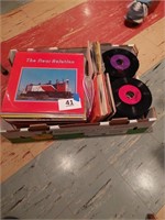 Lot of assorted record albums and 45's, various