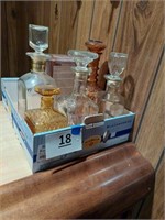 Lot of wine decanters