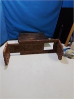 Carved wooden adjustable bookholder
