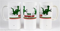 (3) Plastic Sinclair Dino Plastic Cups / Mugs