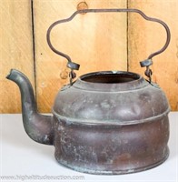 Vintage Copper Teapot Flower Planter