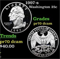 Proof 1997-s Washington Quarter 25c Grades GEM++ P