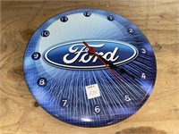 TIN FORD MOTORS WALL CLOCK 12"