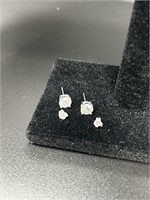 earings 1 carats test diamont steling silver
