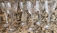 E - SET OF 6 CRYSTAL STEMWARE (K2)