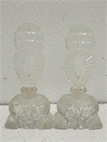 Pair of Vintage Small Glass Bottles