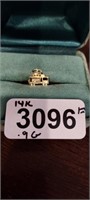 14K GOLD PENDANT, .9G, TRAIN CAR