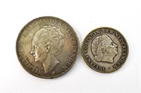 1938 & 1952 Netherlands Gulden Silver Coins
