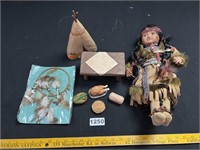 American Indian Dreamcatcher Doll, Figurines