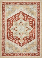 8x10 Area Rug for Living Room, Orange/Yellow