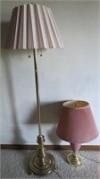 Floor lamp with shade (56" tall.  Shade is 16.25"