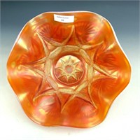 Dugan Peach Opal Ski Star Ruffled Bowl