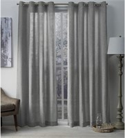 Exclusive Home Textured Linen Grommet curtain set